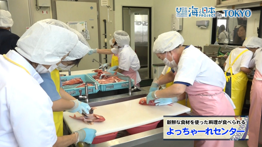 神津島での金目鯛さばき！